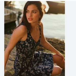 Rouje Paris Paolina Verveine Marine Midi Dress